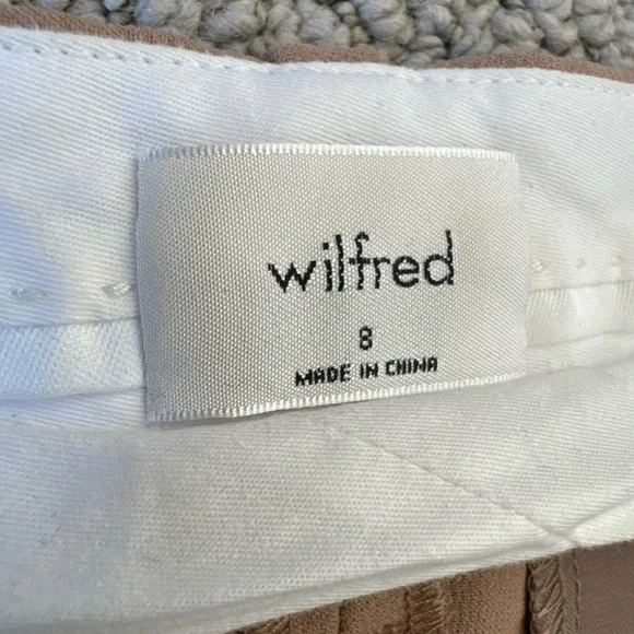 Wilfred Aritzia Women’s Tan Crepette Trousers Size 8 - Picture 4 of 8